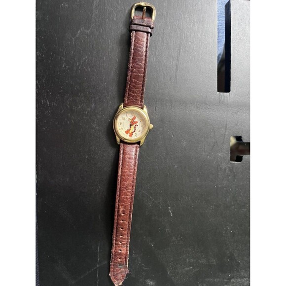 Working Vintage 1993 Disney Store Tigger Watch Leather DS1220 main image 7